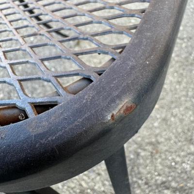 Square Black Patio Table and 4 Chairs