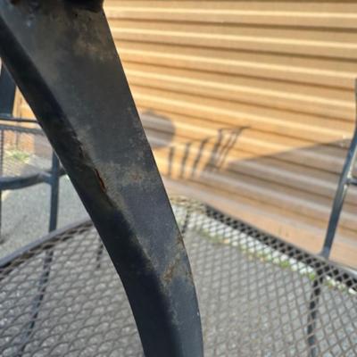 Square Black Patio Table and 4 Chairs