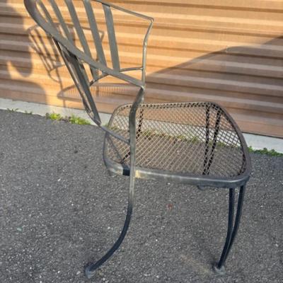 Square Black Patio Table and 4 Chairs