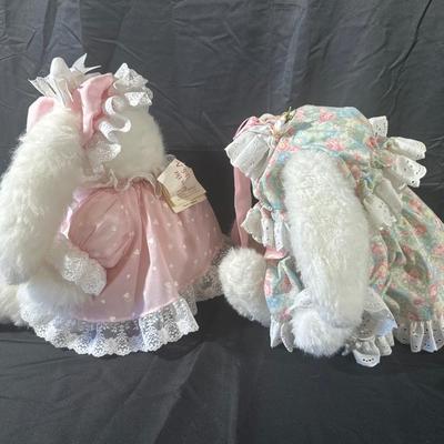 Lot of 3 Vintage Bunny Stuffed Animals including Ms Noah