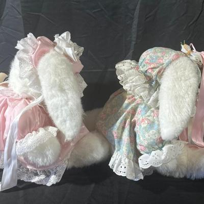 Lot of 3 Vintage Bunny Stuffed Animals including Ms Noah