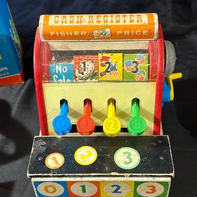 Lot of Vintage Fisher Price Toys including Roller Skates!