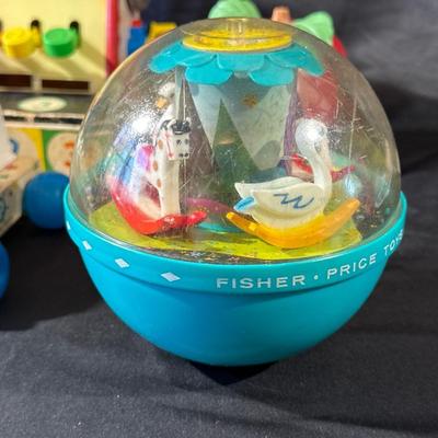 Lot of Vintage Fisher Price Toys including Roller Skates!