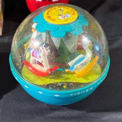 Lot of Vintage Fisher Price Toys including Roller Skates!