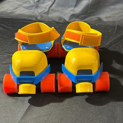Lot of Vintage Fisher Price Toys including Roller Skates!