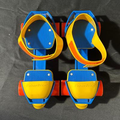 Lot of Vintage Fisher Price Toys including Roller Skates!