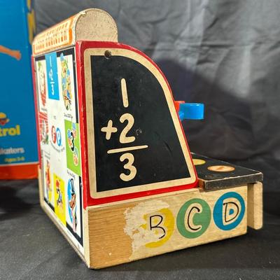 Lot of Vintage Fisher Price Toys including Roller Skates!