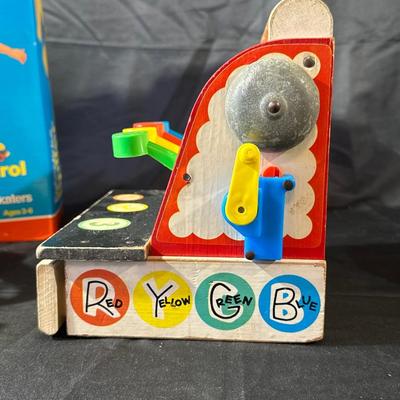 Lot of Vintage Fisher Price Toys including Roller Skates!