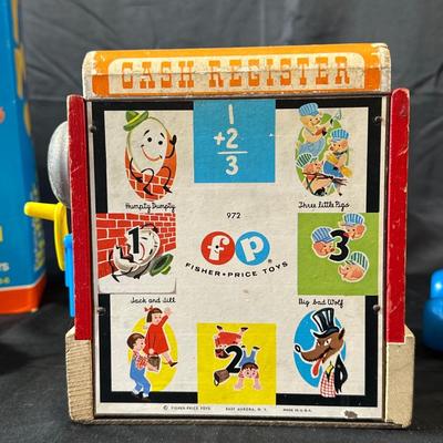 Lot of Vintage Fisher Price Toys including Roller Skates!