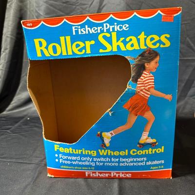 Lot of Vintage Fisher Price Toys including Roller Skates!
