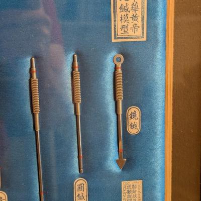 The Model Of Nine-Needles Historical Acupuncture Display With Box