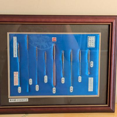 The Model Of Nine-Needles Historical Acupuncture Display With Box