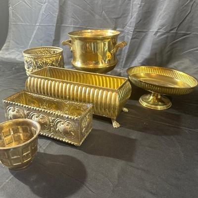 Lot of Vintage Brass Vessel Bowls