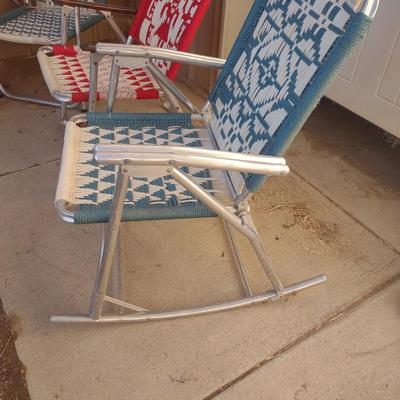 HAND WEAVED FOLDING PATIO CHAIRS