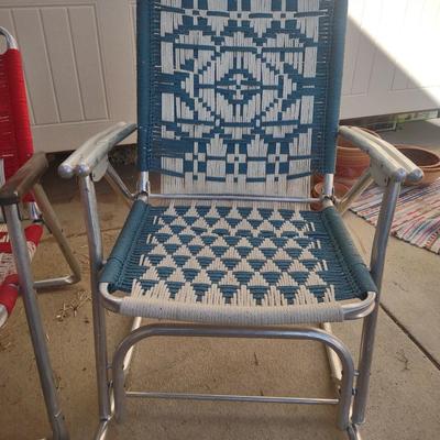 HAND WEAVED FOLDING PATIO CHAIRS