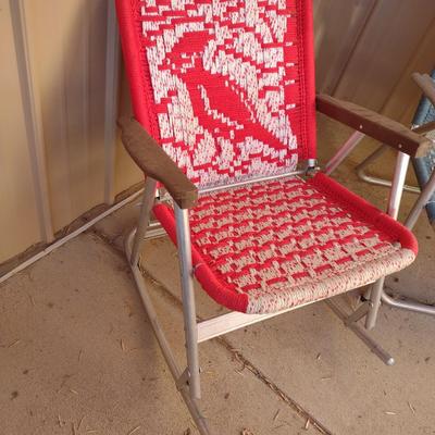 HAND WEAVED FOLDING PATIO CHAIRS