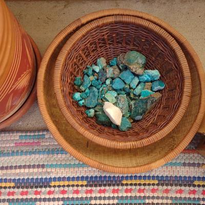 YARD DECOR, FLOWER POTS, DRIFTWOOD, UNIQUE BLUE ROCKS
