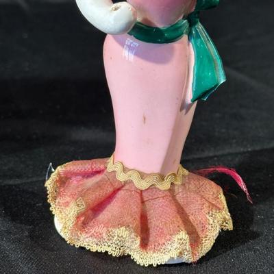 Lot of 3 Vintage Figurines, Two with handmade umbrellas