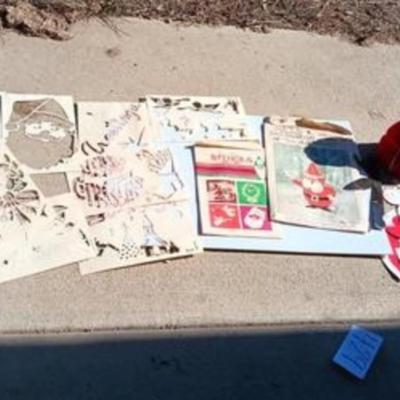 VINTAGE JOLLY SAINT NICK PARTY DECORATION AND CHRISTMAS STENCILS CHRISTMAS STENCILS