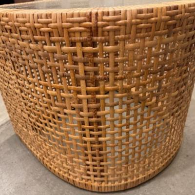 Two Wicker End Tables