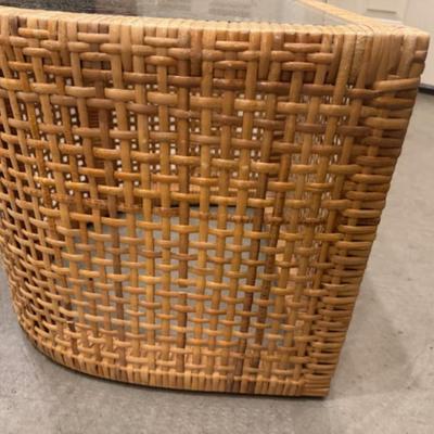 Two Wicker End Tables