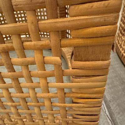 Two Wicker End Tables