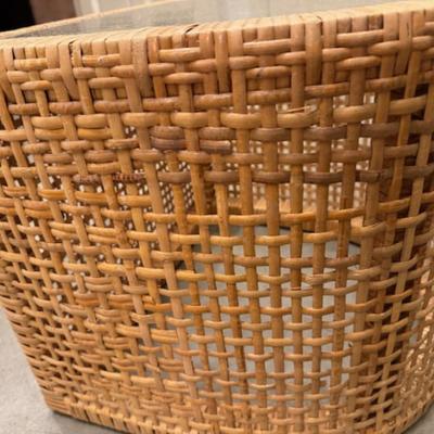 Two Wicker End Tables