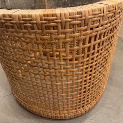 Two Wicker End Tables