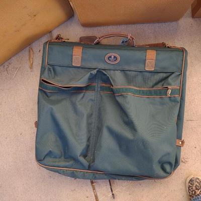 2 PIECE MATCHING LUGGAGE AND A GARMENT BAG