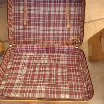 2 PIECE MATCHING LUGGAGE AND A GARMENT BAG