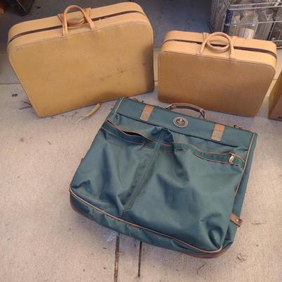 2 PIECE MATCHING LUGGAGE AND A GARMENT BAG