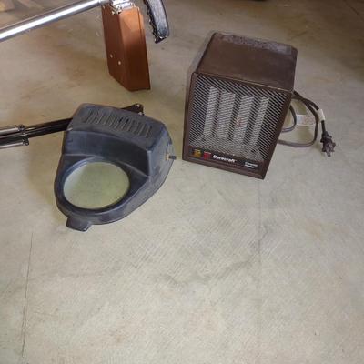 HEATHKIT METAL DETECTOR, PORTABLE SPACE HEATER, LIGHT W/ MAGNIFYING GLASS