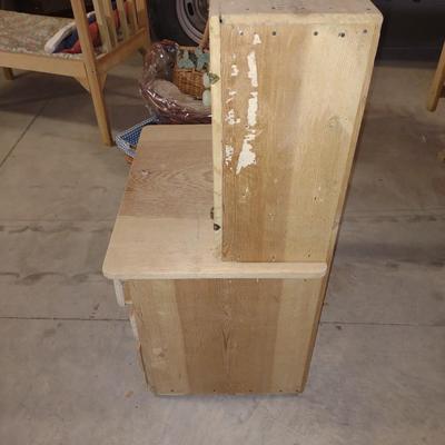 CHILD'S HANDMADE WOODEN HOOSIER CABINET