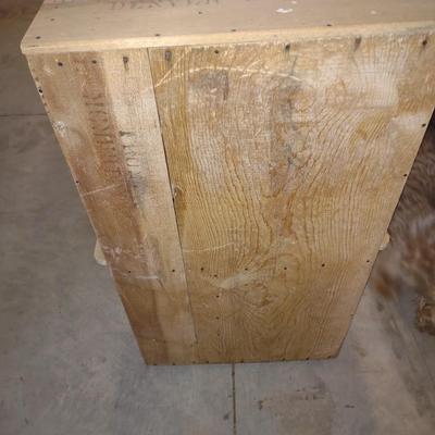 CHILD'S HANDMADE WOODEN HOOSIER CABINET