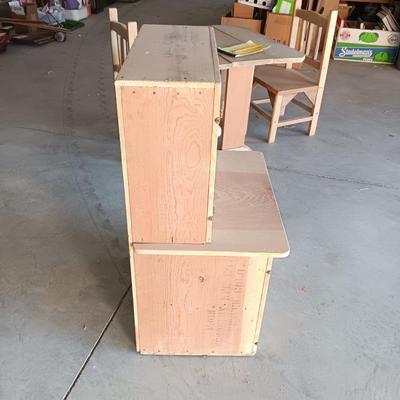 CHILD'S HANDMADE WOODEN HOOSIER CABINET