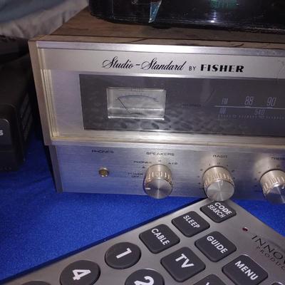 FISHER RECEIVER, JUMBO REMOTE, TV EARS & NEWER DIRECT TV BOX