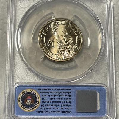 ANACS Certified 2011-P MS67 ANDREW JOHNSON Presidential Dollar Coin "First Strike" as Pictured. FREE DOMESTIC SHIPPING.