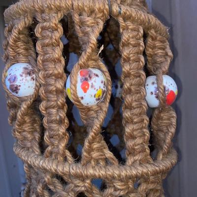 LARGE MACRAMÉ, COLORFUL, CORN, WICKER BASKET’S, AND WOODSY FOLIAGE