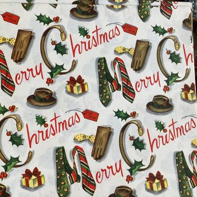 BOX OF VINTAGE GIFT WRAP AND GIFT TAGS PLUS A BOX OF NOEL MATCHES