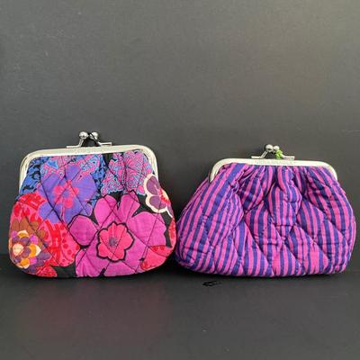 LOT 4: Vera Bradley Coin Purses, 4 pc Kenneth Cole Travel Cosmetic Case, Assortment of Wallets, MiniSac Crossbody Bag, and Beige Color...