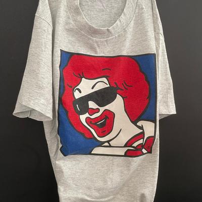 LOT 5: All Things Ronald McDonald Featuring Ronald McDonald Graphic Tee Shirt, Back to School Book Covers, Pencils, Miniature Dolls and...