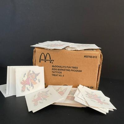 LOT 5: All Things Ronald McDonald Featuring Ronald McDonald Graphic Tee Shirt, Back to School Book Covers, Pencils, Miniature Dolls and...