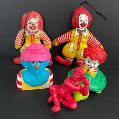 LOT 5: All Things Ronald McDonald Featuring Ronald McDonald Graphic Tee Shirt, Back to School Book Covers, Pencils, Miniature Dolls and...