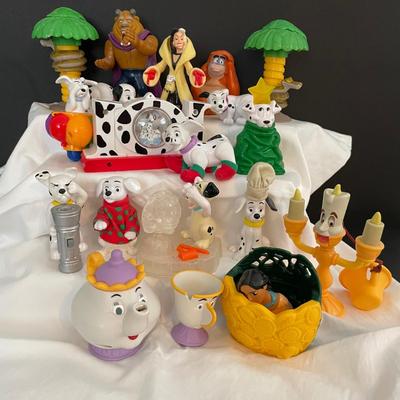 LOT 8: Collection of Disney Characters from McDonald’s and Burger King Happy Meals Including Cruella Deville and Dalmation figurines,...
