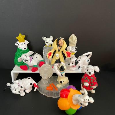 LOT 8: Collection of Disney Characters from McDonald’s and Burger King Happy Meals Including Cruella Deville and Dalmation figurines,...
