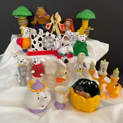 LOT 8: Collection of Disney Characters from McDonald’s and Burger King Happy Meals Including Cruella Deville and Dalmation figurines,...