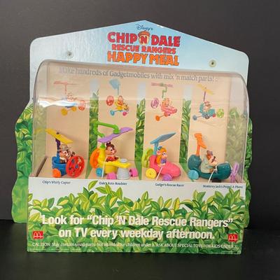 LOT 14: Vintage Chip N Dale Rescue Rangers Happy Meal Display Case from McDonalds