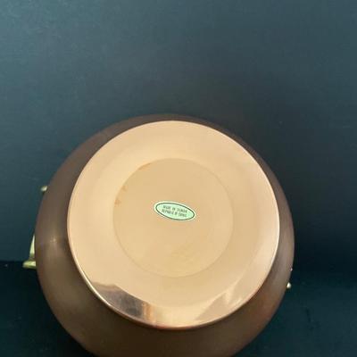 LOT 15: Fluted Glass Chip & Dip Set, Glass Serving Bowl & Salad Bowls, Copper Potpourri Pot, Six (6) Longchamp Wine Glasses and a...