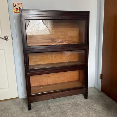 LOT: 19 Vintage Mahagony Stacked Barrister Bookcase (50”H x 11.5” D x 34” W)