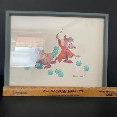 LOT 25: Vintage Cinderella and Cinderella II VHS Tapes with a Collector’s Edition Reproduction of an Animation Sketch from Cinderella...